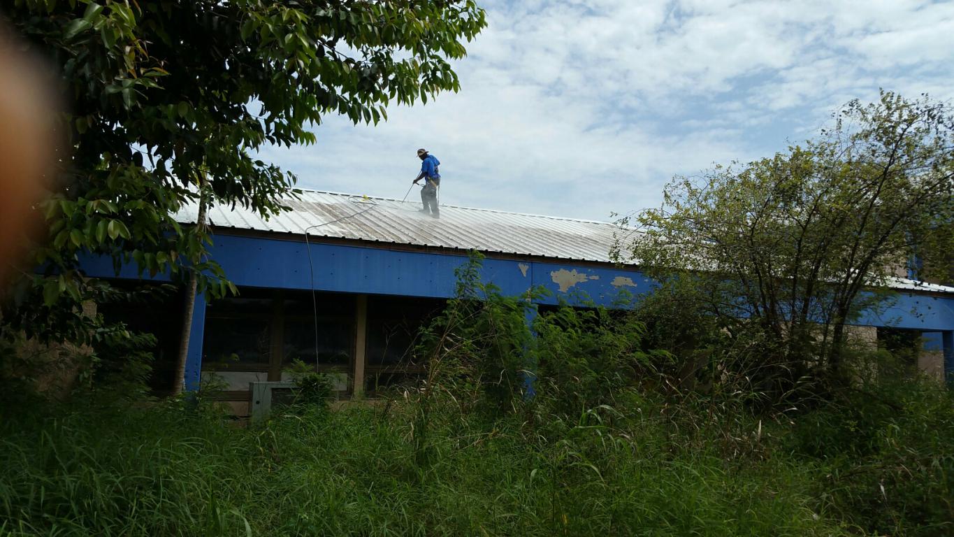 DMRP - Power Washing Metal Roof at Arthur Richards JHS.jpg